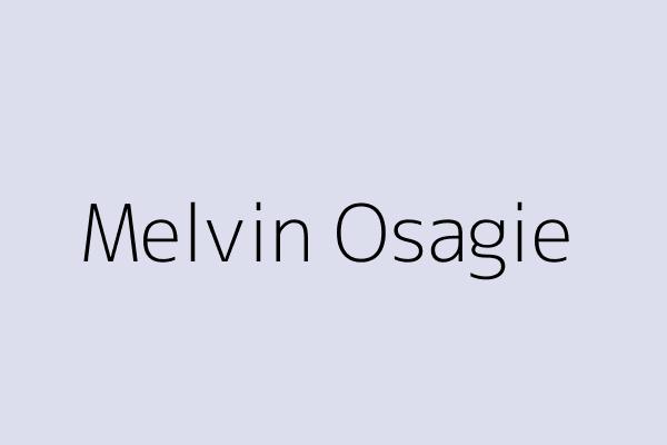 Melvin Osagie